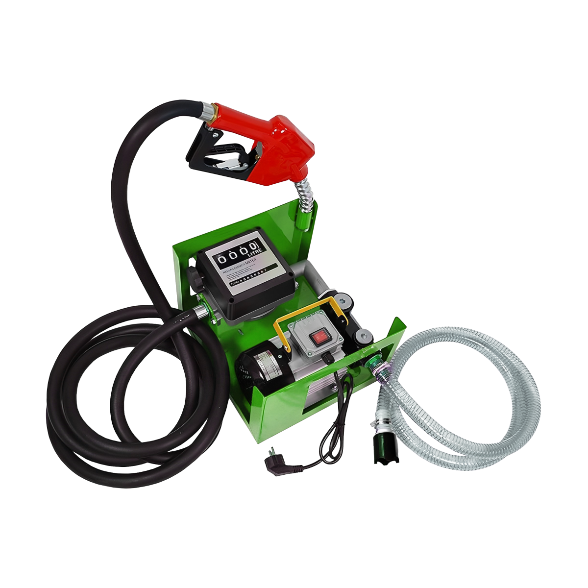 Bomba de combustible 220V- diesel y kerosene c/ medidor- 70 LPM y pistola automática 3/4