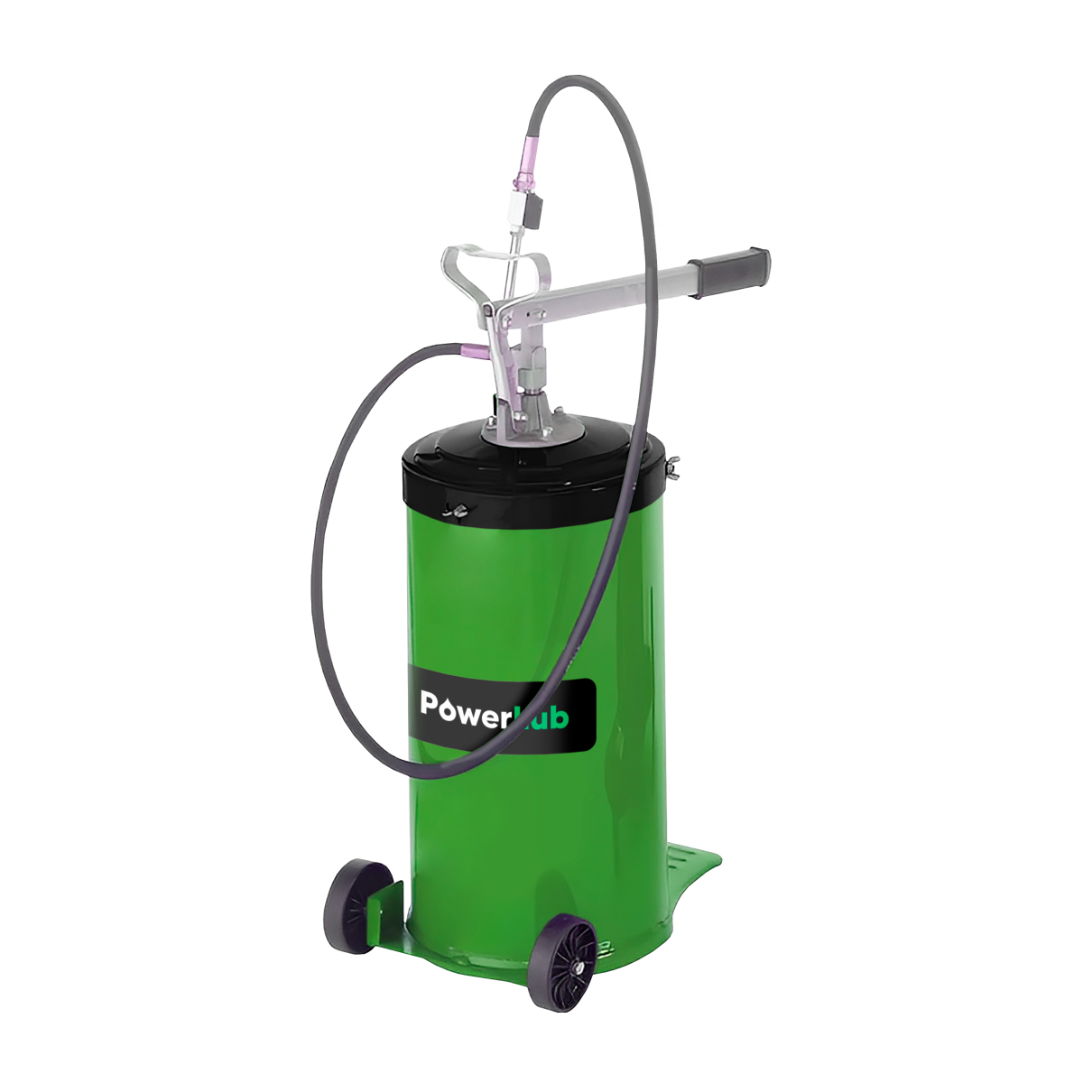 Powerlub - Bomba manual para grasa 16 kg con ruedas